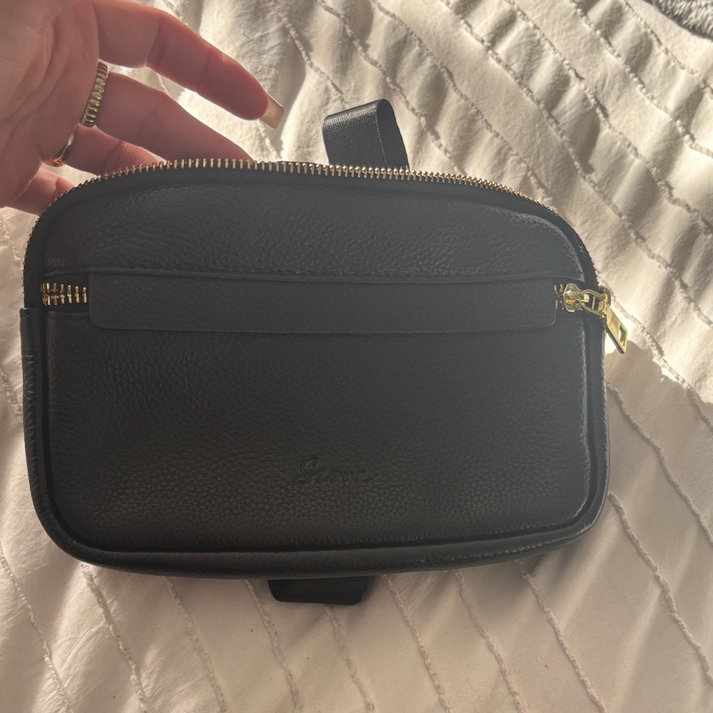 Black Leather Crossbody Bag